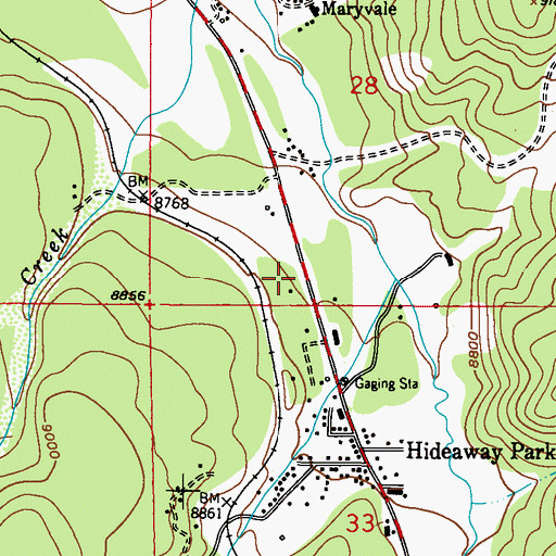 Topographic Map of Winter Park Post Office, CO