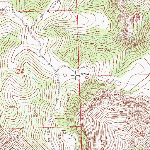 Topographic Map of KZKS-FM (Rifle), CO
