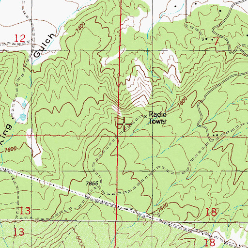 Topographic Map of KVRH-FM (Salida), CO