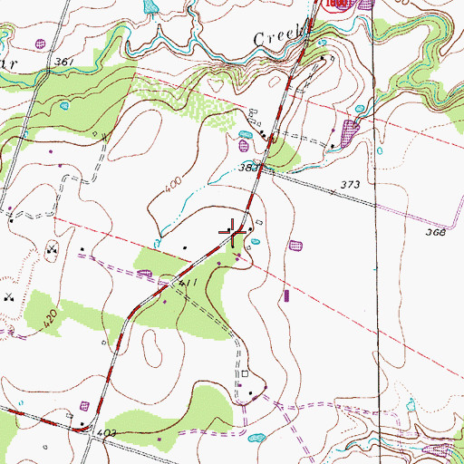 Topographic Map of Wilson Cemetery, TX