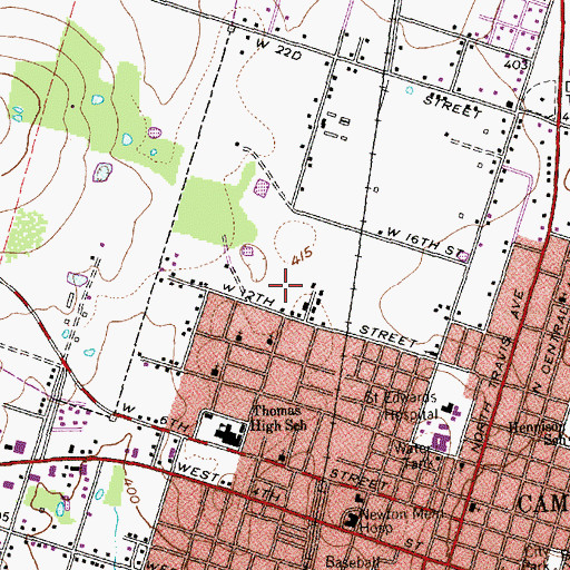 Topographic Map of Poor Farm - Cameron Cemetery, TX
