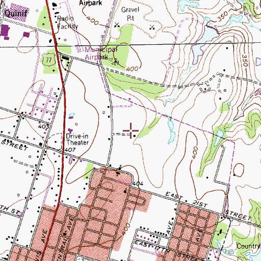 Topographic Map of Brewer - Slocomb Cemetery, TX