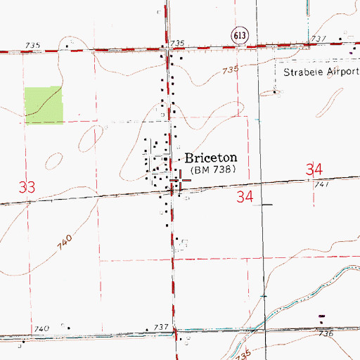 Topographic Map of Briceton Post Office (historical), OH