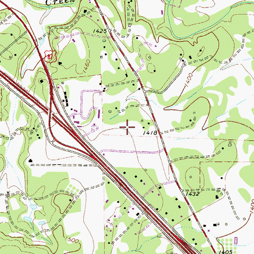 Topographic Map of Boerne Police Department, TX