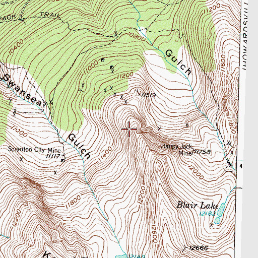 Topographic Map of KVFC-FM (Silverton), CO