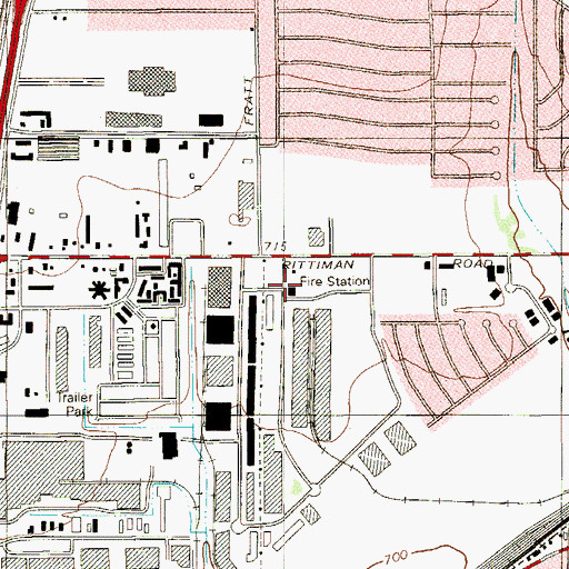 Topographic Map of San Antonio Fire Department Station 38, TX