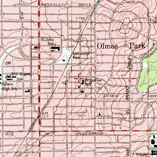 Topographic Map of Kenwood Child Development Center, TX