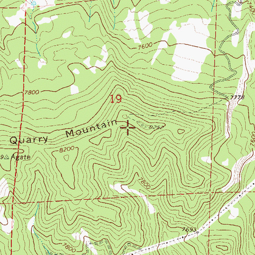 Topographic Map of KSBT-FM (Steamboat Springs), CO