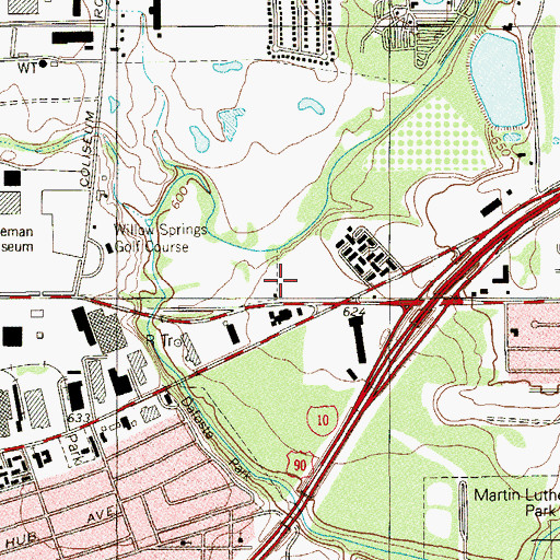 Topographic Map of San Antonio Police Department - East Substation, TX