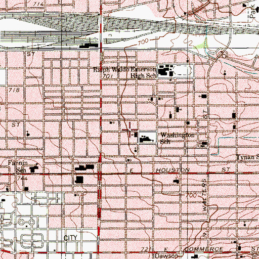 Topographic Map of East Saint Paul United Methodist Church, TX