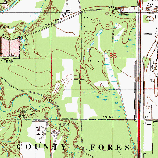 Topographic Map of Thornton - Lansing Road Nature Preserve, IL