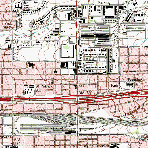 Topographic Map of Fort Sam Houston Church of Christ, TX
