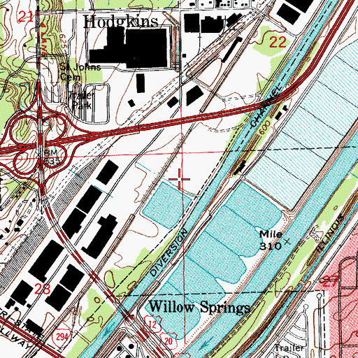 Topographic Map of Santa Fe Prairie Nature Preserve, IL