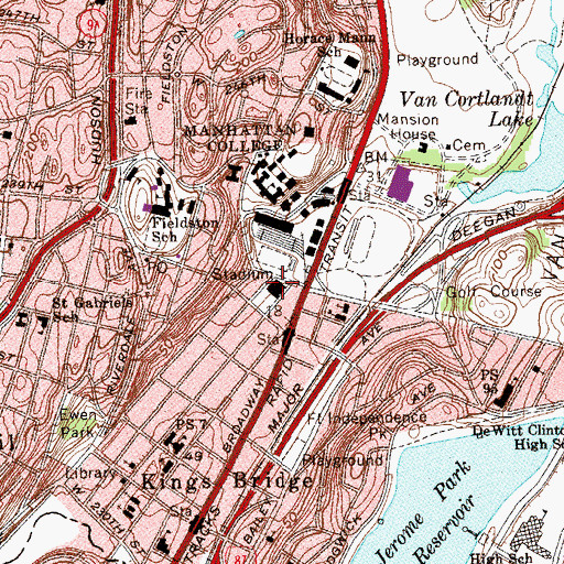 Topographic Map of Leo Hall, NY