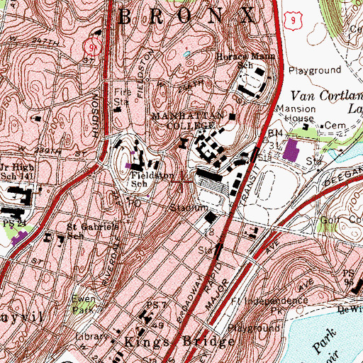 Topographic Map of Overlook Manor, NY