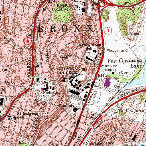 Topographic Map of Sears Hall, NY