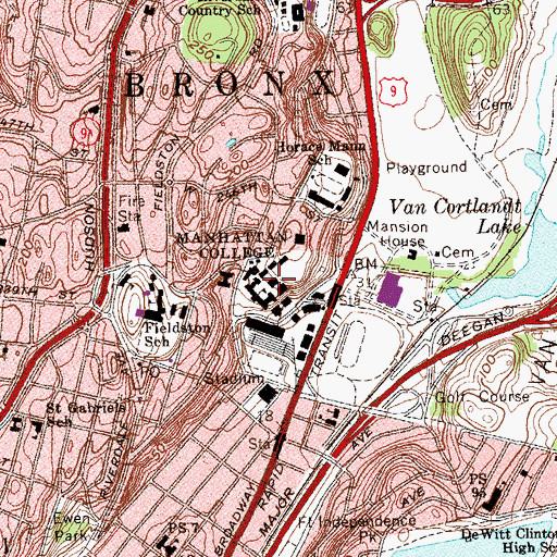 Topographic Map of Smith Auditorium, NY
