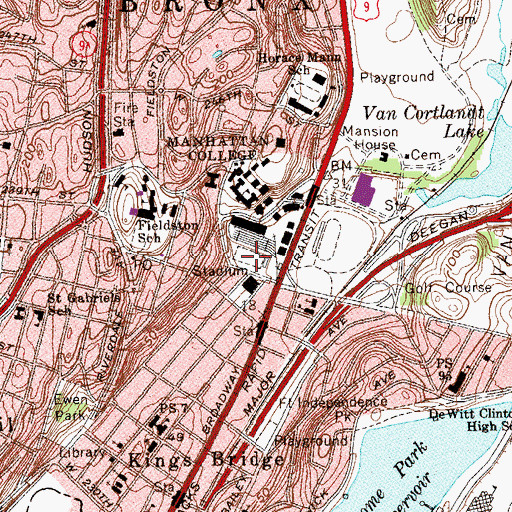 Topographic Map of Gaelic Park, NY
