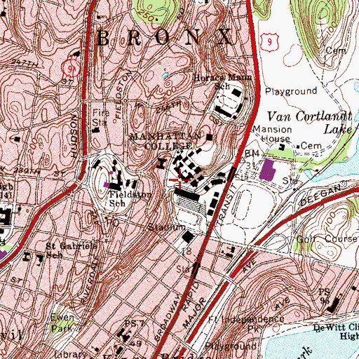 Topographic Map of Lower Forecourt, NY