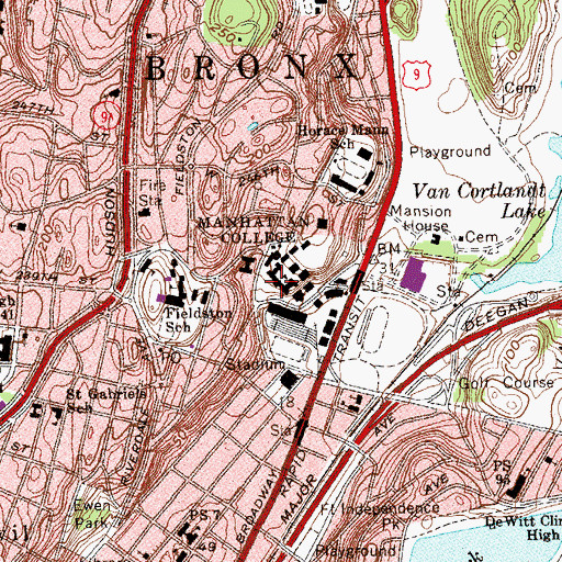 Topographic Map of Upper Forecourt, NY