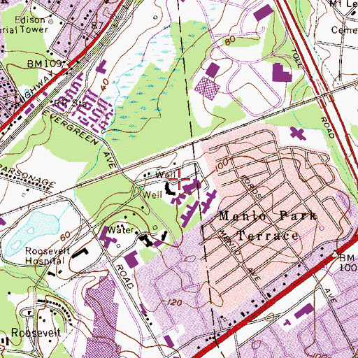 Topographic Map of New Jersey State Home for Disabled Veterans, NJ