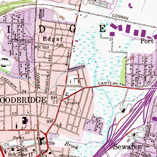 Topographic Map of Trinity Cemetery, NJ