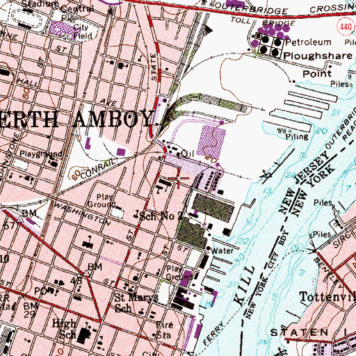 Topographic Map of Saint Stephen's Roman Catholic Church, NJ