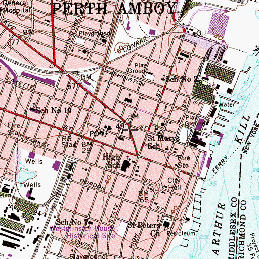Topographic Map of Victory Revival Temple, NJ