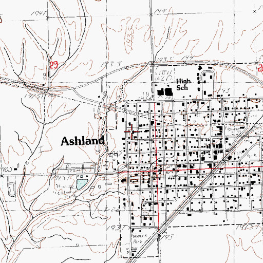 Topographic Map of Saint Augustine Catholic Church, IL