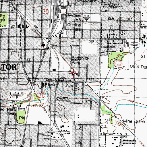 Topographic Map of Church of the Open Bible, IL