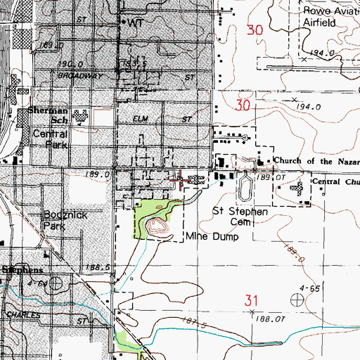 Topographic Map of Holy Trinity Lutheran Church, IL