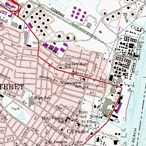 Topographic Map of Saint Demetrius Orthodox Ukrainian Catholic Church, NJ