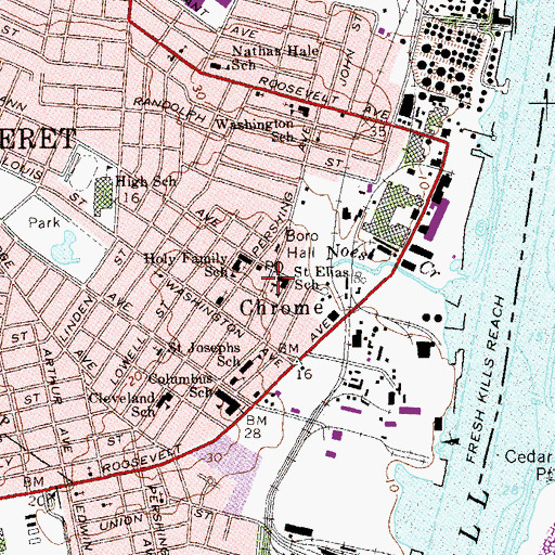 Topographic Map of Saint Elias Byzantine Rite Catholic Church, NJ