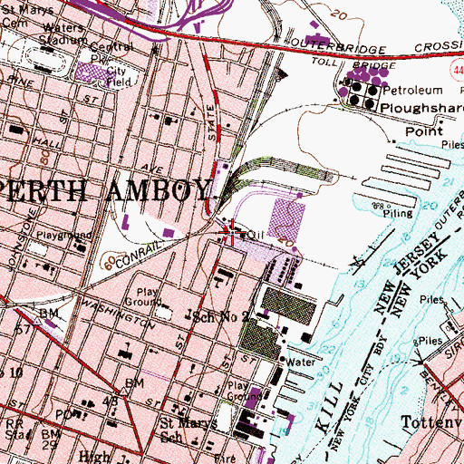 Topographic Map of McClellan Engine Company Number 3, NJ