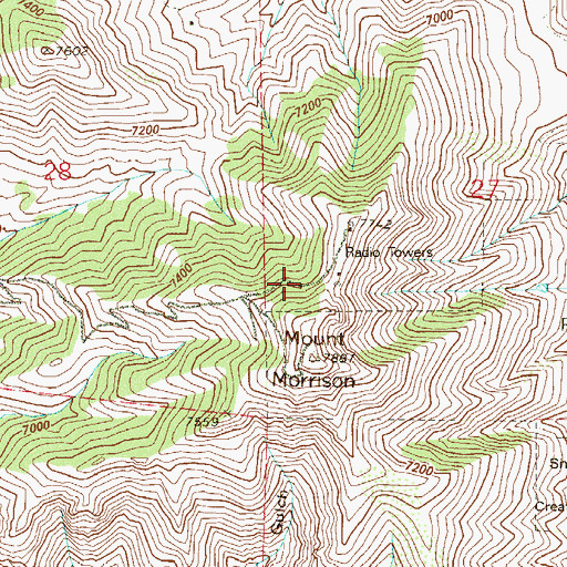 Topographic Map of KTVD-TV (Denver), CO