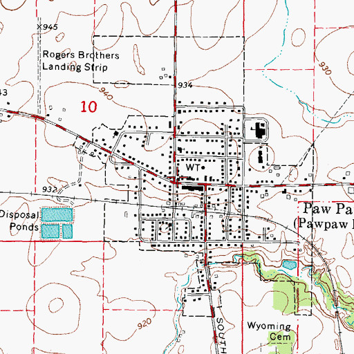Topographic Map of First Presbyterian Church, IL