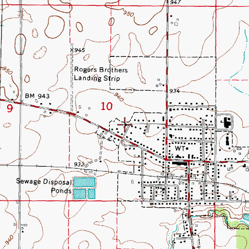 Topographic Map of Paw Paw Bible Church, IL
