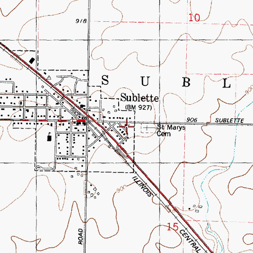 Topographic Map of Our Lady of Perpetual Help Church, IL