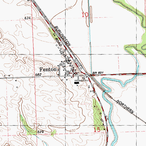 Topographic Map of Fenton United Methodist Church, IL