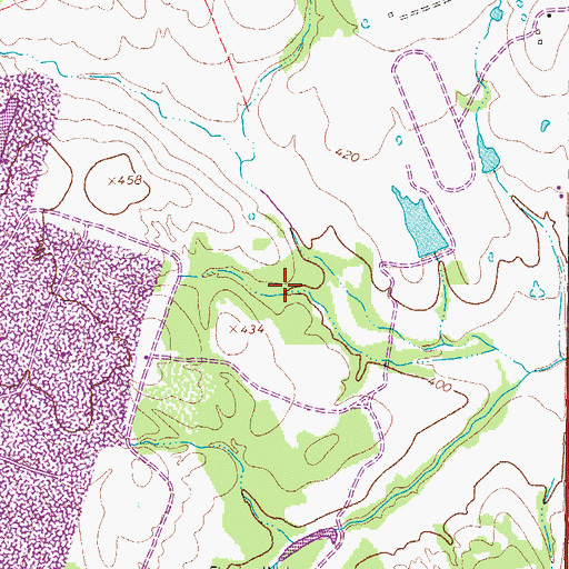 Topographic Map of Richards - Black Cemetery, TX