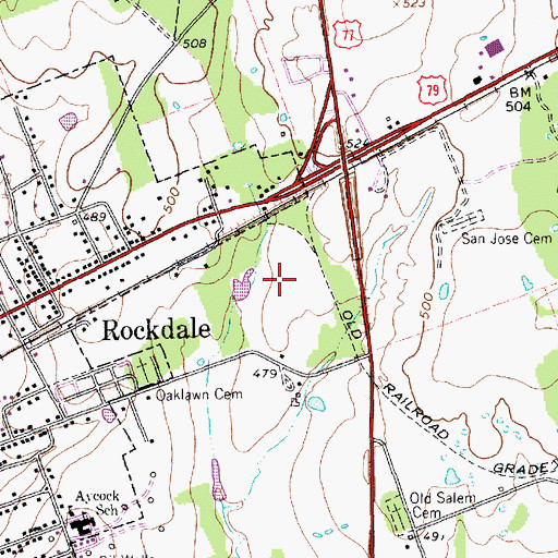 Topographic Map of New East Lawn Cemetery, TX