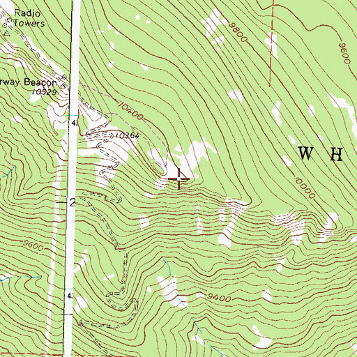 Topographic Map of KREG-TV (Glenwood Springs), CO