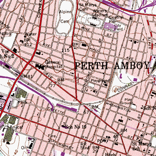 Topographic Map of Glad Tidings Assembly of God Church, NJ