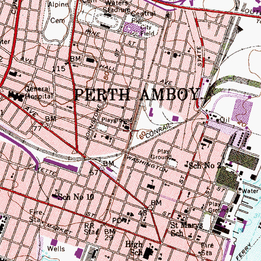 Topographic Map of Holy Trinity Convent, NJ