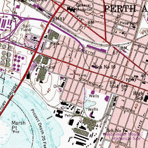 Topographic Map of Kingdom Hall of Jehovahs Witnesses, NJ