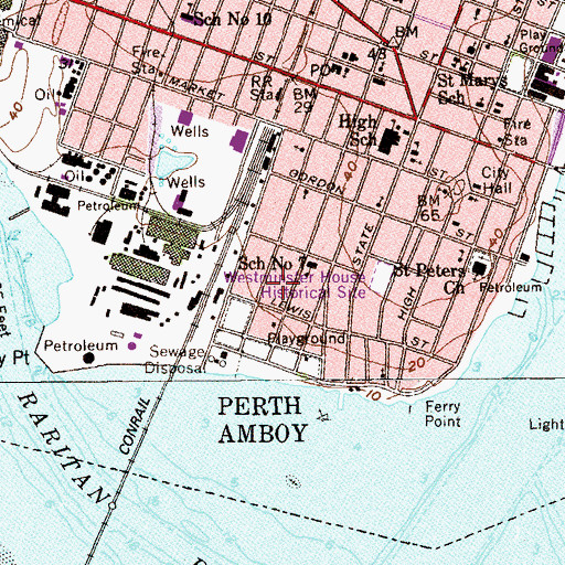 Topographic Map of Hillel Academy Hebrew Day School, NJ
