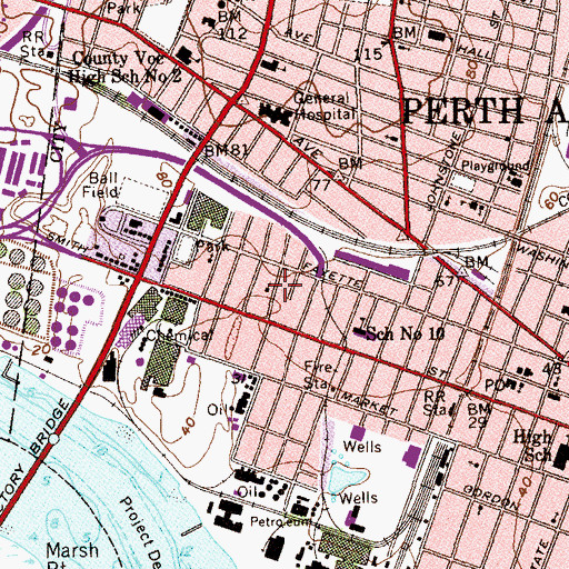 Topographic Map of Hungarian Reformed Church, NJ
