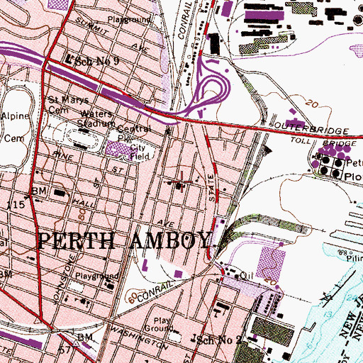 Topographic Map of Our Lady of Hungary Church, NJ