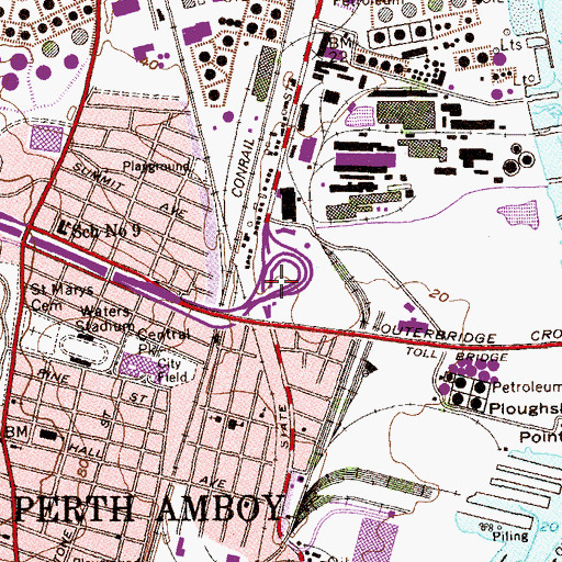 Topographic Map of Interchange 4, NJ