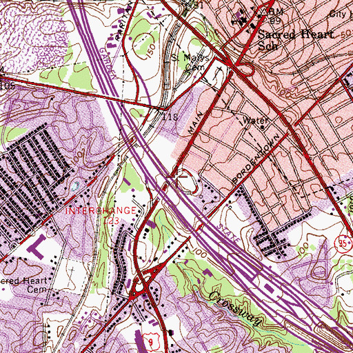 Topographic Map of Interchange 123, NJ